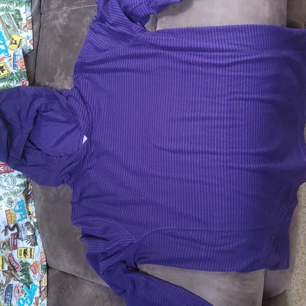 Columbia striped long sleeve hooded t- shirt, size XL